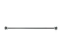 Douceur d'Intérieur, Tringle à Rideaux Extensible (40 < 60 cm) Fleurella Gris, Fer Forgé