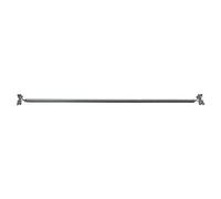 Douceur d'Intérieur, Tringle à Rideaux Extensible (60 < 80 cm) Feuillina Gris, Fer Forgé