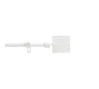 Douceur d'Intérieur, Tringle Extensible en Kit Complet (120 < 210 cm) Tempo Blanc/Or, Patiné