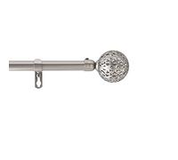 Douceur d'Intérieur, Tringle Extensible en Kit Complet (120 à 210 cm) Globa Chrome, Plaqué