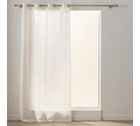 Douceur d'Intérieur Voilage à œillets Kalia 137 x 260 cm Polyester effet lin Beige