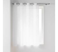 Rideau Voilage à Œillets Haltona 140x180cm Blanc