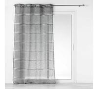 Rideau Voilage à Œillets Aloria 140x240cm Gris