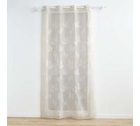 Douceur d'Intérieur – Voilage Berry – Voile sablé brodé à œillets – 140 x 240 cm – Taupe