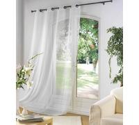Rideau Voilage à Oeillets Luminea 140x240cm Blanc