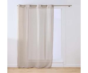 Douceur d'Intérieur, Voilage Fenêtre, Œillets, 140 x 240 cm, Filea, Lin | Filet, moderne, lumière douce, facile à installer avec 8 œillets, facile à entretenir, décoration pour salon et chambre