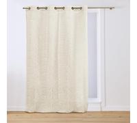 Douceur d'Intérieur, Voilage Fenêtre, Œillets, 140x240 cm, Zebris, Naturel | Tissé, moderne, lumière douce, facile à installer avec 8 œillets, facile à entretenir, décoration pour salon et chambre