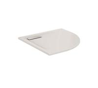 Ideal Standard Ultra Flat Nouveau receveur de douche quart de cercle T449101 80 x 80 x 2,5 cm, blanc (Alpin), garniture de vidange avec couvercle