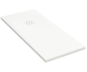 Douche à receveur extra-plat 160x70 cm, matériau Neoroc, antidérapant, référence PN24, couleur blanc gypse