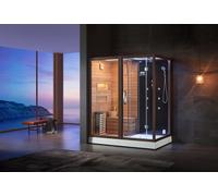 Douche à vapeur Nebraska avec fonction sauna, dimensions 180x110 cm