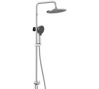 Douche complète avec robinet, mélangeur à levier unique, barre de douche et pommeau de douche rond