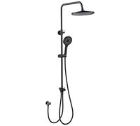Douche complète avec robinet mélangeur à une poignée, barre de douche réglable et pommeau de douche rond