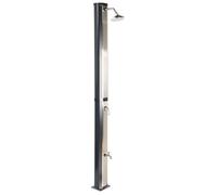 Beliani Douche d'Extérieur Moderne Solaire en PVC Fonction Pluie Noir Tuxpam