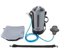 Douche de camping, conception portable, chauffage solaire, gris noir