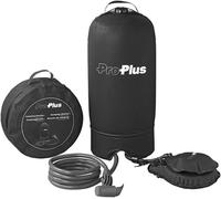 Douche de camping de 11 litres avec pompe à pied | Douche d'extérieur compacte, équipée d'une pompe à pied pratique et d'une sacoche de transport. Idéale pour le camping, les festivals, la plage et le