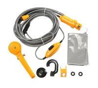 Douche de camping en ABS | Douche de camping en plein air | Électronique universelle 12 V, pompe à pompe pour camping, moto, lavage de voiture, plage, , animal domestique