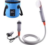 Douche de camping portable, douche de randonnée avec pompe submersible, batterie au lithium 2200 mAh rechargeable par USB YYV