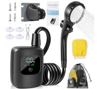 Douche de camping portable | Fournitures d'arrosage de jardin 2400 mAh | Pompe de douche extérieure, pour campeurs, voyages, voyages, excursions en voiture, jardiniers, pêcheurs, camping-car