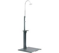 vidaXL Douche de jardin en bois anthracite