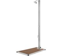 Douche de jardin avec plaque de base marron, colonne de douche, douche pour piscine, douche extérieure, douche de jardin, douche à pluie, douche de camping, douche pour terrasse, idéale pour les activ