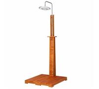 Douche de Jardin CASARIA® en Bois d'Eucalyptus Certifié FSC® Avec socle 70x70 cm, Hauteur 223 cm Raccord universel