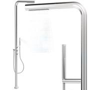 Douche de jardin en acier inoxydable Douche extérieure V2A Raccordement eau chaude/froide Douche piscine Sauna Jardin Douche eau chaude Douche eau