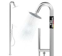 Douche de Jardin extérieur Acier Inoxydable INOX 304 2 Ports douchette 20cm | Eau chaude eau froide, Douchette 20 cm, Douche de pluie, Douche piscine, Douche hammam