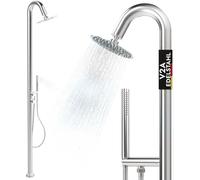 Douche de jardin extérieure en acier inoxydable V2A Douche de pluie Douchette à main Douche d'eau chaude Douche d'eau froide Douche extérieure Sauna