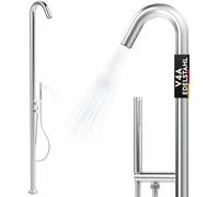 Douche de piscine Douche de jardin V4A AISI 316 en acier inoxydable Eau chaude Eau froide avec douchette Douche extérieure pour piscine Jardin Sauna de LAWA