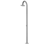 Douche de piscine en acier inoxydable Sined Palau, modèle Gebogene, en acier inoxydable 316L, uniquement pour eau froide, finition satinée