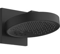 Douche de plafond Rainfinity de Hansgrohe, modèle 250 3jet EcoSmart, avec raccord mural, finition noir mat