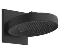 Douche de plafond Rainfinity de Hansgrohe, modèle 250, avec un jet, technologie EcoSmart, raccord mural, finition noir mat