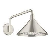 douche de tête hansgrohe Axor 26021800 avec bras de douche, montage mural, optique inox