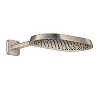 Douche de tête Hansgrohe Axor ShowerSphere 39748820 370 x 220 mm, avec bras de douche, 1 jet, 11,2 l/min, nickel brossé