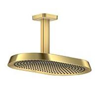 Douche de tête Hansgrohe Axor ShowerSphere 39757990 370 x 220 mm, 2 jets, 10,4 l/min, fixation au plafond, finition or poli