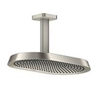Douche de tête Hansgrohe Axor ShowerSphere 39758800 370 x 220 mm, 2 jets, 8 l/min, raccordement plafond, finition inox