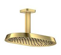 Douche de tête Hansgrohe Axor ShowerSphere 39761990 370 x 220 mm, 1 jet, 8 l/min, raccordement plafond, finition or poli