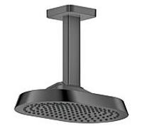 hansgrohe AXOR ShowerSphere Douche de tête 250/160 1jet EcoSmart avec raccordement au plafond, 39764330, Couleur: Chrome noir poli