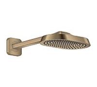 hansgrohe AXOR ShowerSphere Douche de tête 250/160 1jet EcoSmart avec bras de douche, 6 l/min, 39770140, Couleur: Bronze brossé