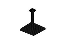 Hansgrohe Douche de tête Pulsify E 26x26 cm carrée 1 jet (PowderRain) EcoSmart noir mat 24331670