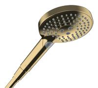 Douche de tête Hansgrohe Raindance Select S, modèle 120, 3 jets, technologie PowderRain EcoSmart+, finition or poli