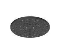 Douche de tête universelle Duravit en inox, pommeau de douche avec jet Rain, robinetterie de douche ronde, pommeau de douche avec fonction MinusFlow économisant l'eau, douche de pluie, noir mat