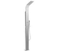 vidaXL Douche de jardin en acier inoxydable Courbe
