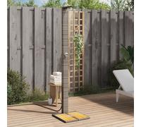 vidaXL Douche de jardin Gris 50x55x224 cm Poly rotin et bois d'acacia