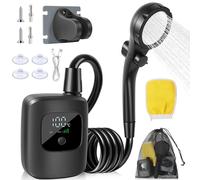 Douche d'extérieur portable - Douche de camping avec pompe - Électrique - Rechargeable par USB - Étanche - Pour le camping, les voyages, les animaux de compagnie