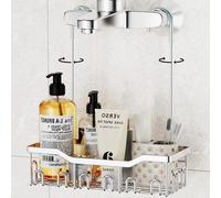 Douche en acier inoxydable argentée, sans perçage