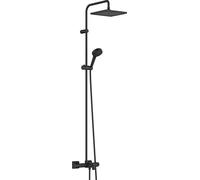 Douche encastrée hansgrohe Vernis Shape 240, 1 jet, avec thermostat de baignoire, finition noir mat