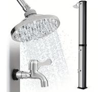 Douche extérieure - Douche de jardin - Douche solaire - Douche pour piscine - 227 cm de hauteur - Eau chaude solaire