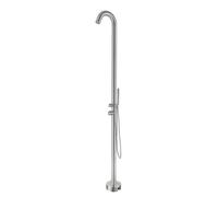 Douche extérieure en acier inoxydable 316L, eau chaude et eau froide, douchette à main, inox brossé (TS1001)