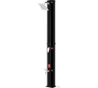 Douche extérieure indépendante - noire - Douche de jardin - Douche sauna - Douche solaire 360° avec pommeau de douche et bec rince-pied - Température contrôlée jusqu'à 60 °C - Avec couvercle - 60 L